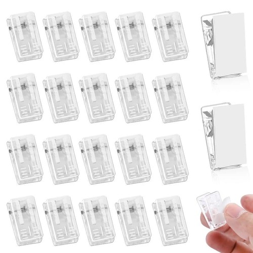 20 Pcs Self Adhesive Clips, Tapestry Clips Christmas Light Clips Sticky Clips... - Imagen 1 de 7