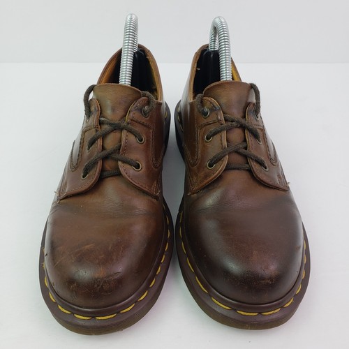 Dr Martens Original Kids Size 2Y Brown Leather Made In England Oxford Shoes - Picture 4 of 13