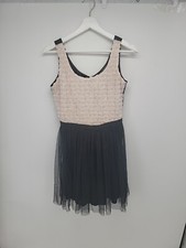 Womens Bebop Dress Floral White Black Lace Size S