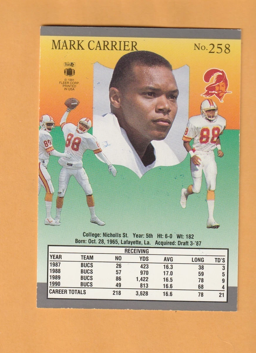 Mark Carrier Tampa Bay Buccaneers Signed 1991 Ultra Church Point LA 3E |  eBay
