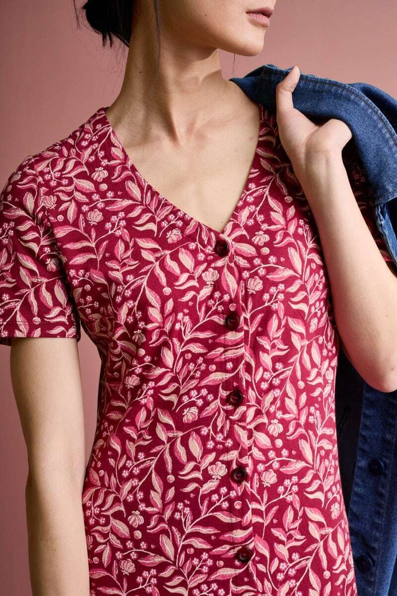 Seasalt Women's Dress red Lilian Tea Dress Regular Ceramic Floral