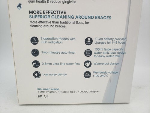 AQUA FLOSSER WITH 4 TIPS POWERFUL JET STREAM CLEANS 5X MORE EFFECTIVELY 3 MODES - Picture 11 of 11