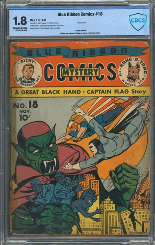 Blue Ribbon Comics #18 CBCS 1.8 | MLJ 1941 | Classic Cover Pulp Homage |