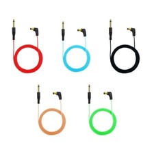 6.35mm to DC- 5.5x2.1mm Cable Connector Tattoo Clip Cord Right Angle 1.8M Soft