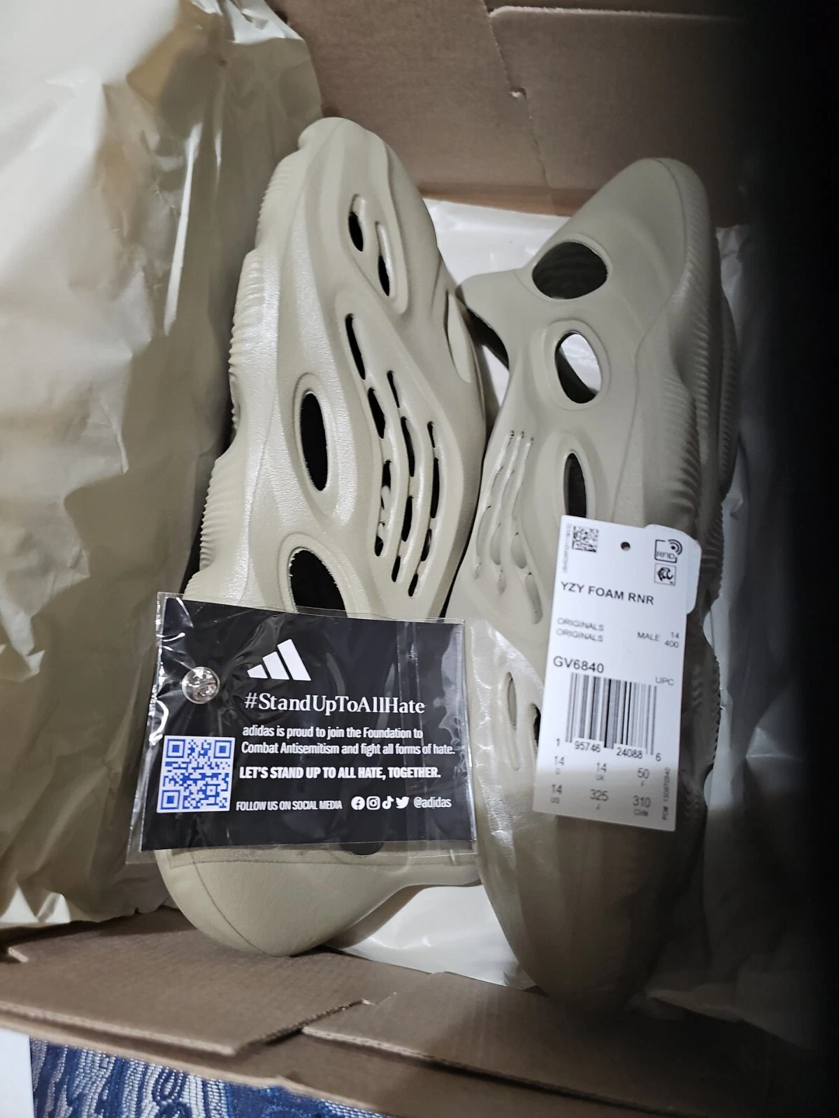 Taglia 14 Adidas Yeezy schiuma RNR sale pietra corridore GV6840