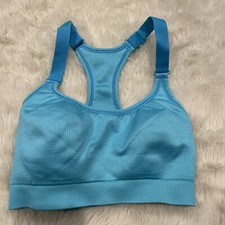 Lululemon Flow Y Bra Blue Yoga Run Cross Fit Workout Athletic Training Sz 4