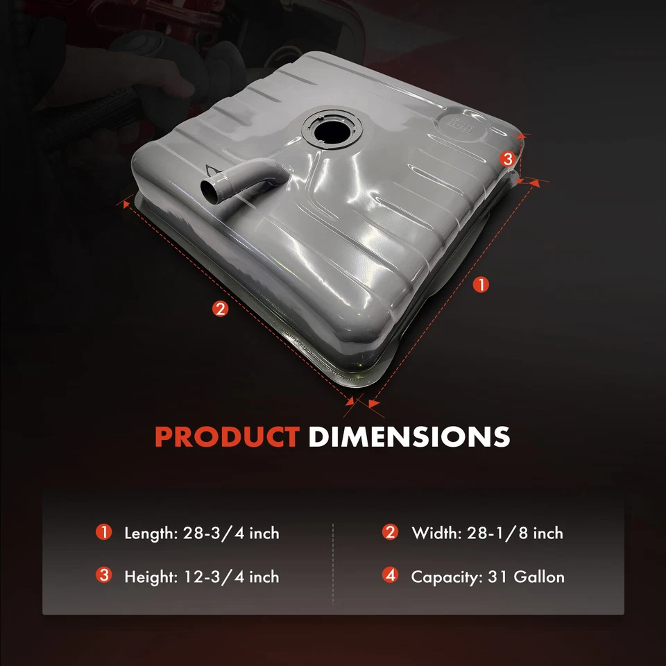 Tanque de combustible de 31 galones para Chevrolet Blazer V10 Suburban GMC Jimmy V1500 Suburban Foto 4 de 4