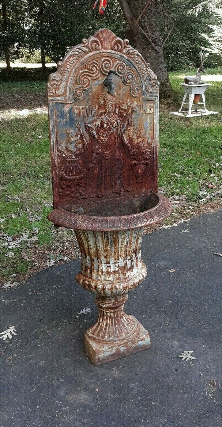 Old Or Antique Cast Iron Garden Fountain