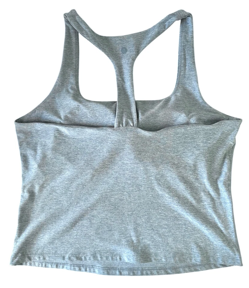 Top corto Danskin para mujer súper suave melange con sujetador interior talla XL nebulosa brezo Foto 2 de 4