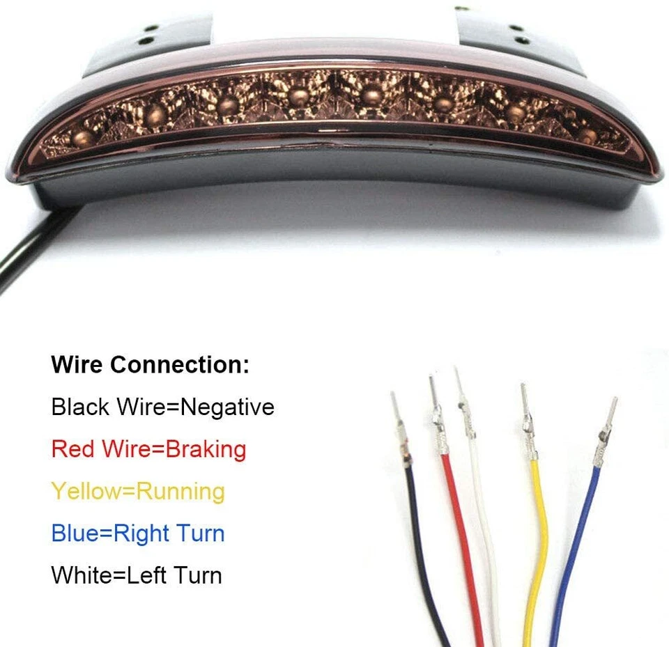 Luz traseira de freio LED fumaça seta para Harley Sportster 883 Forty Eight 1200 - Imagem 4 de 4