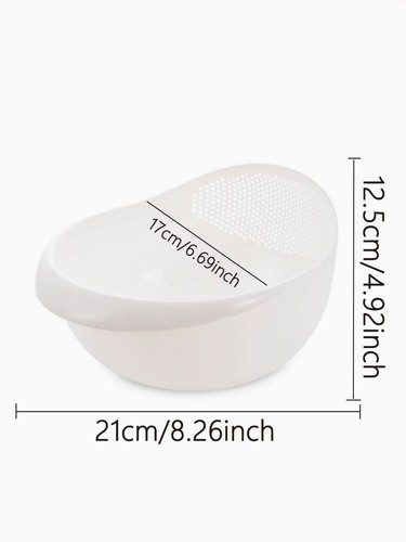 Bowl Drain Basket Fruit Bowl Washing Drain 1PC- Colander Rice Basket with Handle - Picture 9 of 14