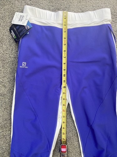 New Salomon Momentum Softshell Pants White & Violet Purple Medium Wind Resistant - Picture 6 of 12