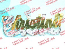 PERSONALIZED 14k GOLD PLATED SINGLE NAME PLATE , ANY NAME FREE CHAIN  FREE SHIP