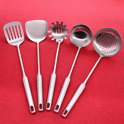 Kitchen s Favorite Stainless-Steel Cooking Utensils Hollow Handle For Cool Touch