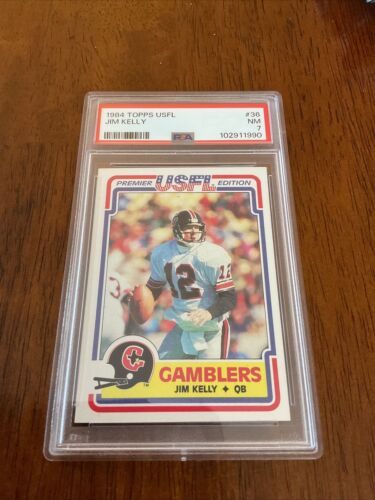 PSA 7 1984 TOPPS USFL JIM KELLY #36 ROOKIE RC