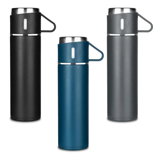 Stainless Steel Thermo Bottle Vacuum Insulated Flask with Cup for Coffee Tea