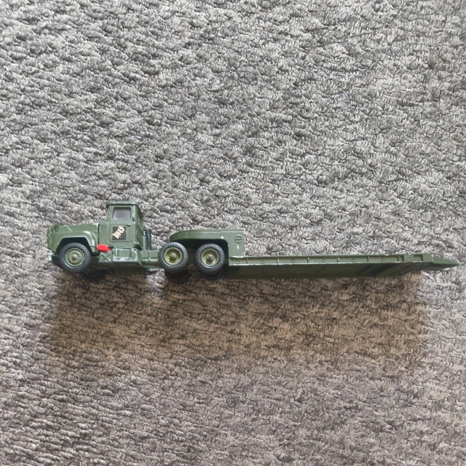 Camión militar Corgi Major Toys Mack transportador del ejército, fundido a presión, raro, verde. Foto 3 de 4