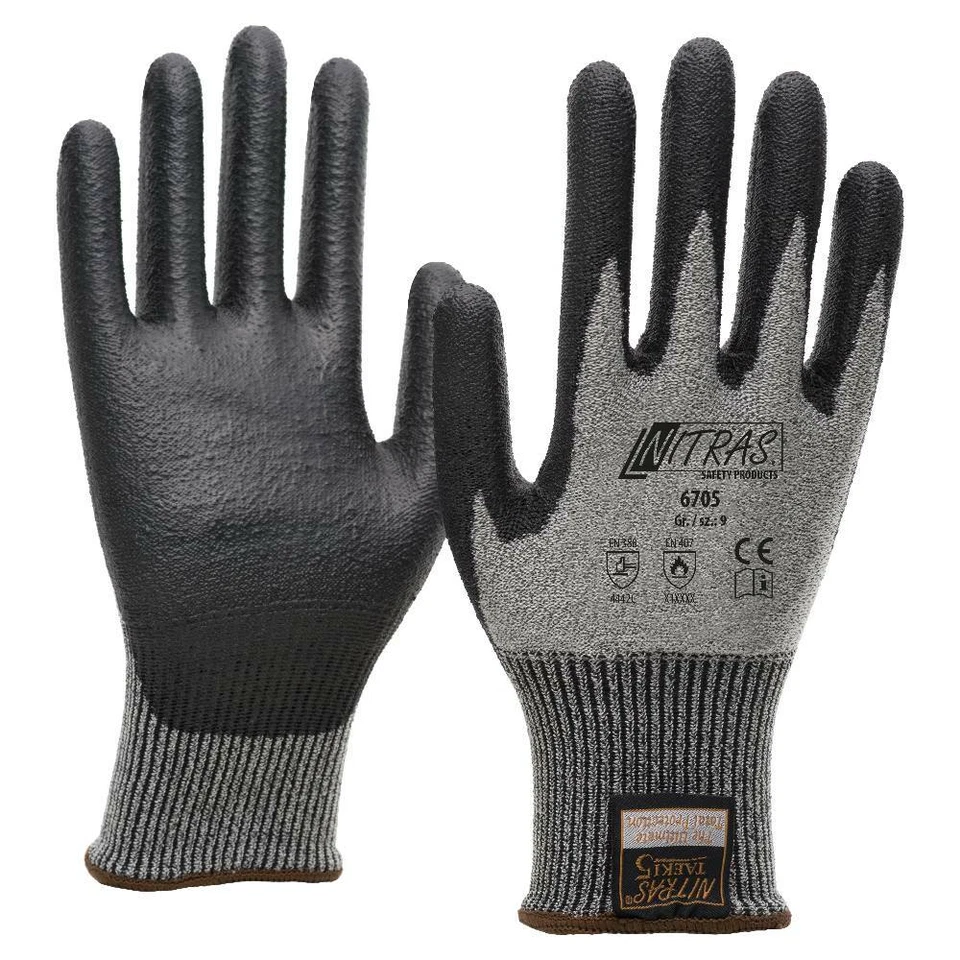 NITRAS® TAEKI 5 Schnittschutzhandschuhe PU-Beschichtung Größe 6/S 
