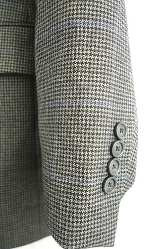 Jos. A. Bank Black Gray Tweed Wool Sports Coat Jacket Men's Size 42L 42 L - Picture 6 of 8