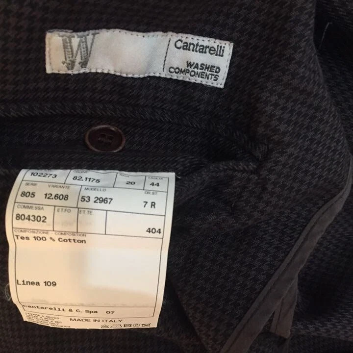 Cantarelli Jacket Men's Size 44 tailored jacket Dark brown cotton jacket #V3947 - Image 3 of 4