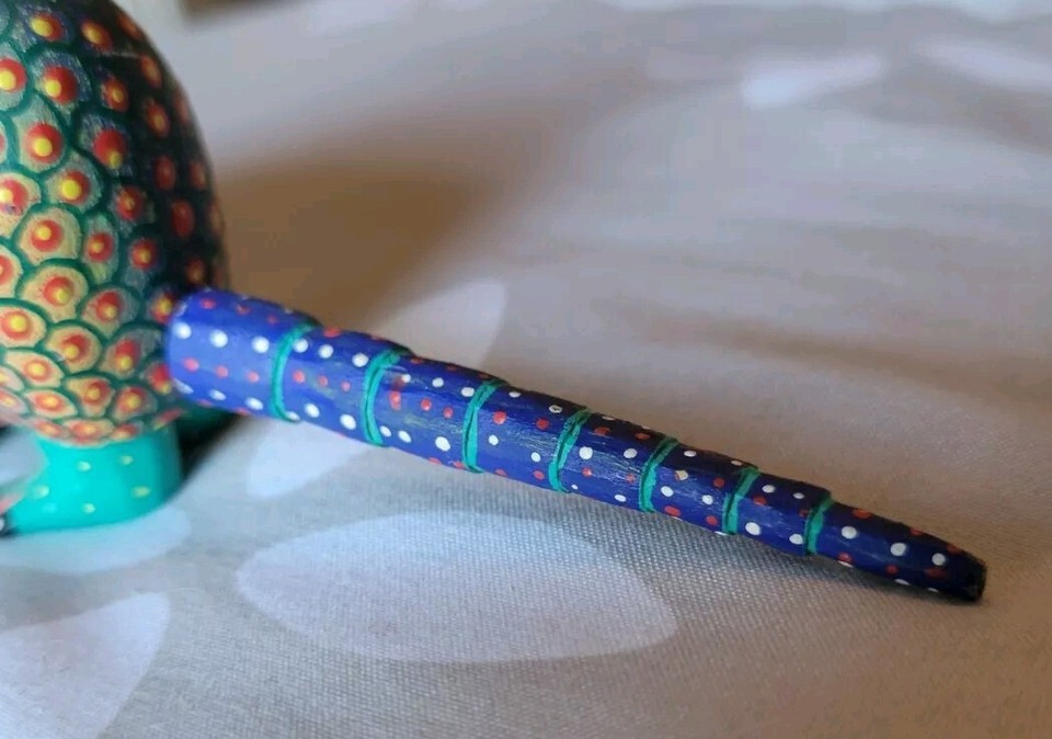 Elvis Castillo Oaxaca Mexico Handpainted Wood Armadillo eBay