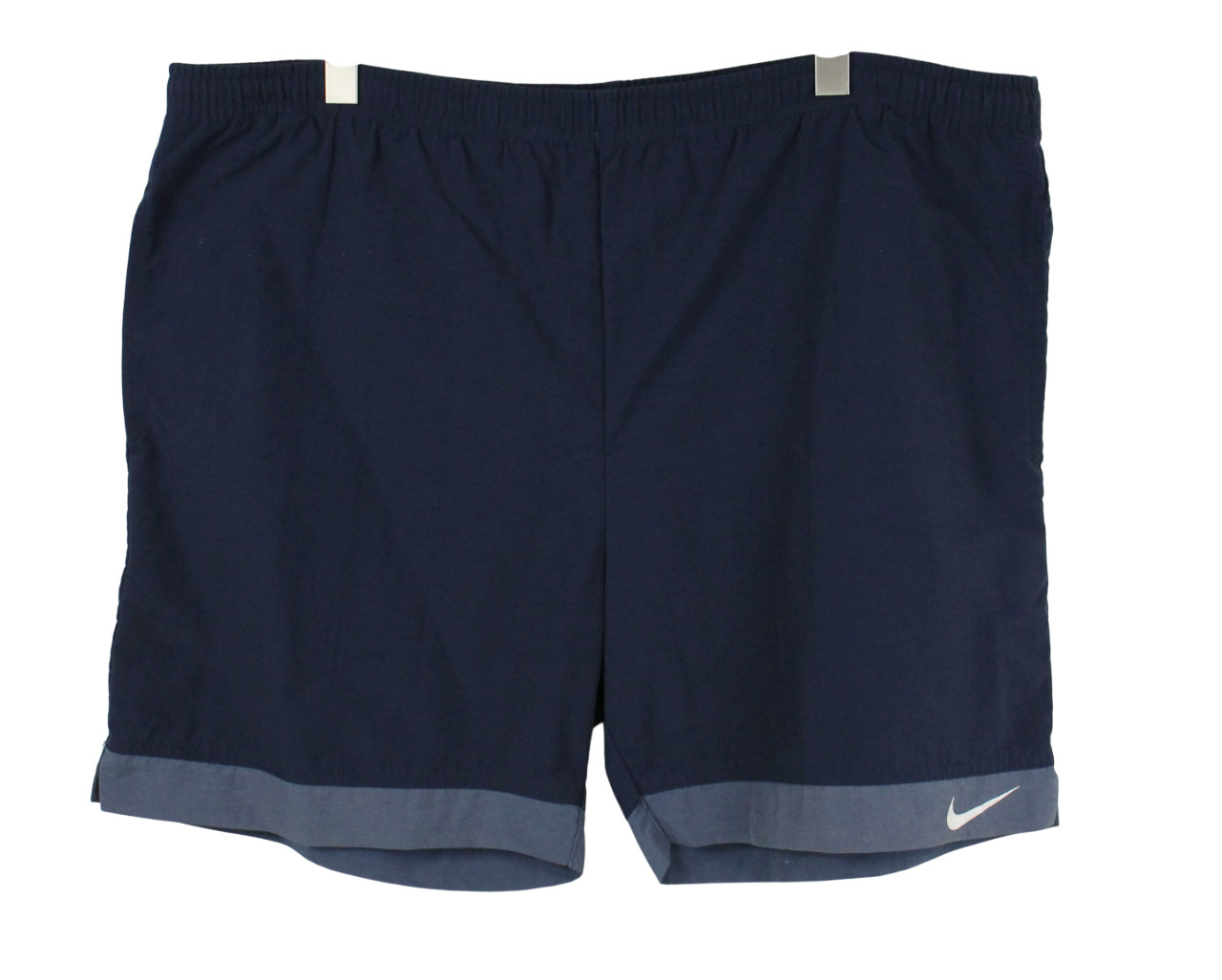 NIKE Shorts Men's XL Sport Mesh Lined Elastic Waist Strap Pockets Logo Blue