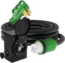 Power Combo Kit – 15ft 50 Amp Generator Cord, ETL Listed for Emergency Use