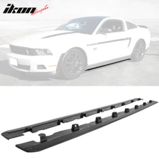 Fits 10-14 Ford Mustang Side Skirts Extension Pair Unpainted Black Left Right PU
