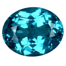 1.09 ct Eye-catching Oval Cut 7 x 6 mm Brazil Paraiba Blue Apatite Gemstone