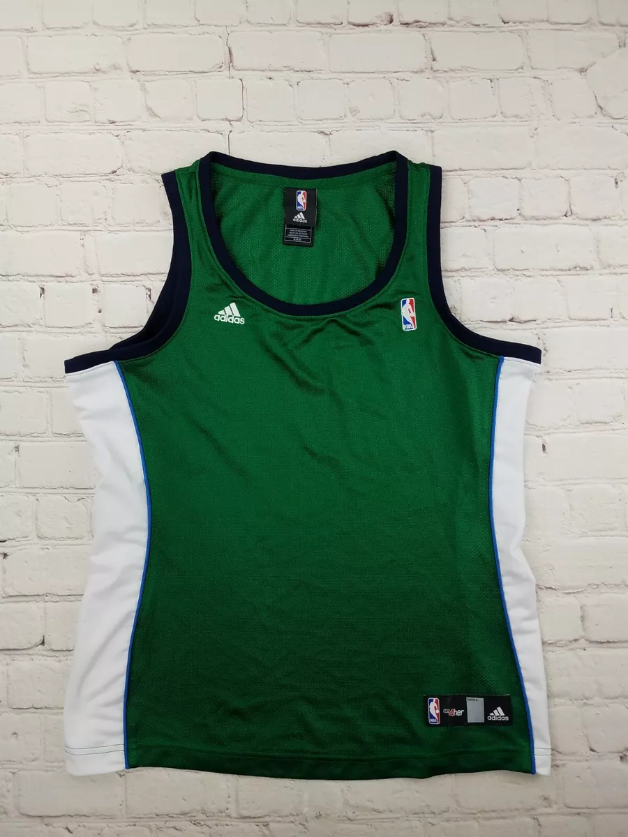 Mavericks Celtics BLANK NBA Jersey Girls Medium M Adidas For Her