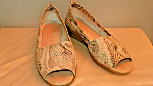 THE FLEX DAMEN ITALIENISCHE HAUT FLACHE SCHUHE GRÖSSE 6,5 M