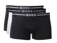 Hugo Boss Men's Boxers Trunks Stretch Underwear 3-Pairs Black/White