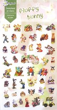 Daisyland Scrapbooking Sticker Sheet Fluffy Bunny  KAWAII 