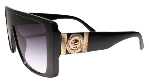 Hip Hop Shades: Bold, Stylish Black Sunglasses for Fashion-Forward Mens & Womens - Picture 3 of 3