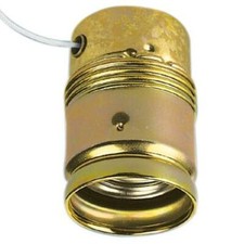Metallfassung Lampen Fassung E27 oder mit Zugschalter 250V/4A, / Zubehör wählbar