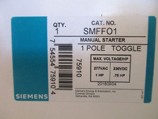 Siemens SMFFO1 Manual Starter 1 Pole Toggle Switch ~ 277VAC 1HP/230VDC .75 HP