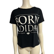 Born Adidas Black White T-shirt Womens XS