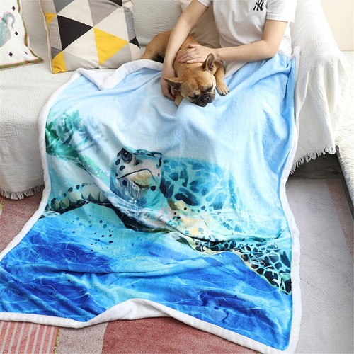 Animal Blanket Horse Wolf Tiger Unicorn 150x200cm Plush Soft Sofa Throw Rug Warm - Picture 139 of 167