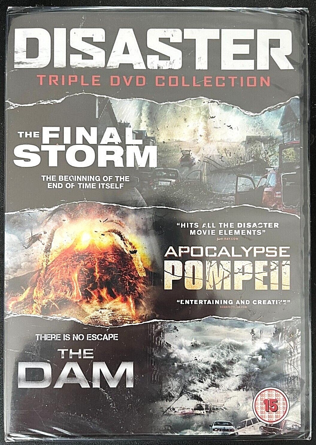 Disaster Triple Pack NEW/SEALED DVD set The Dam/Apocalypse Pompeii/Final Storm