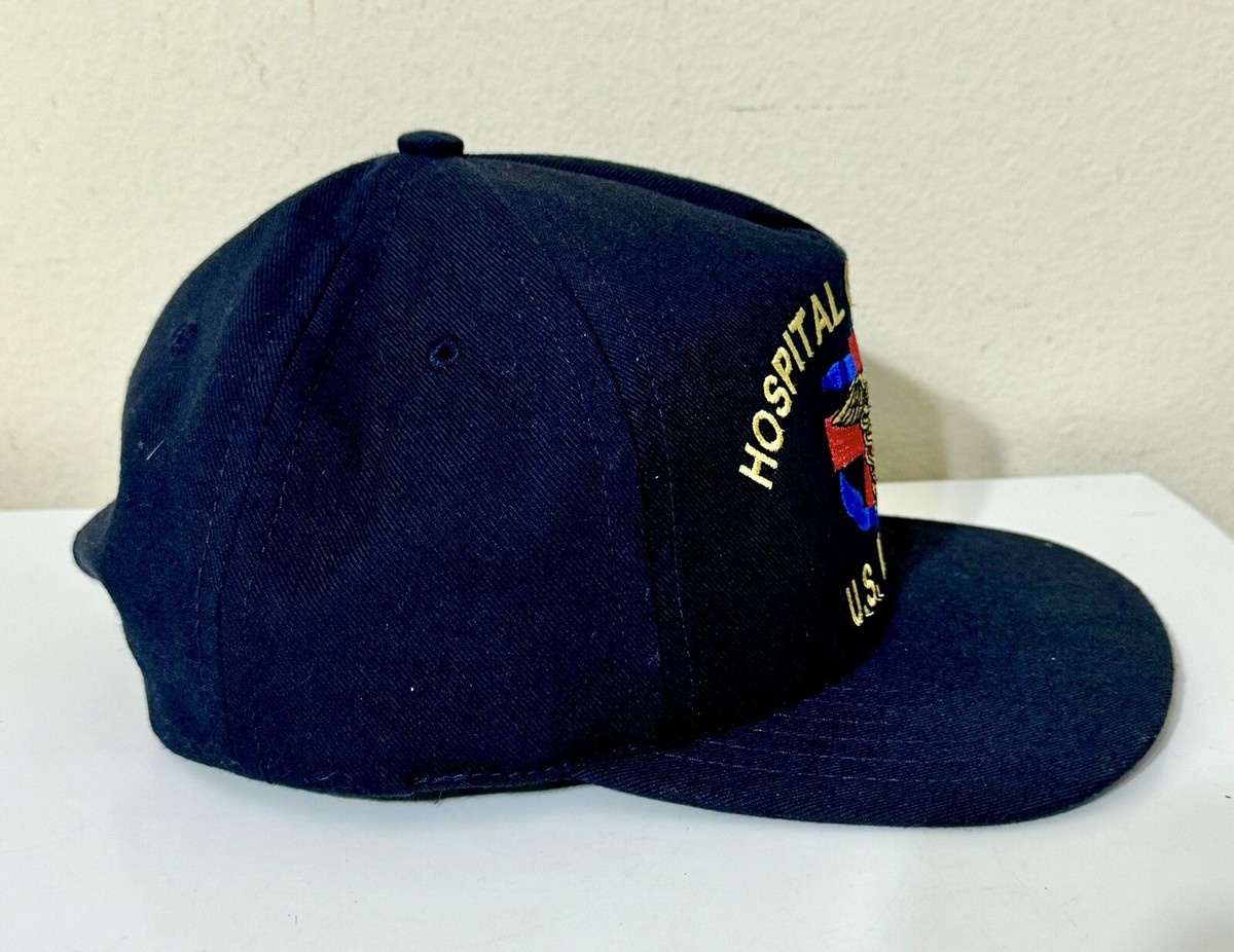 True Vintage US Navy Trucker SnapBack Hat Hospital Corpsman Blue