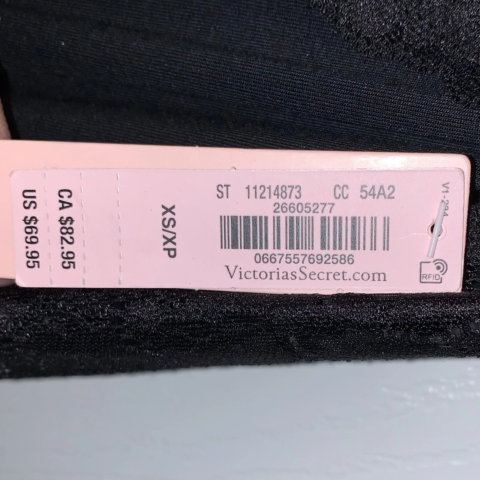 UNDERCOVER Abito donna Victoria's Secret maxi slip orlo pizzo taglia XS NUOVO nero lingerie