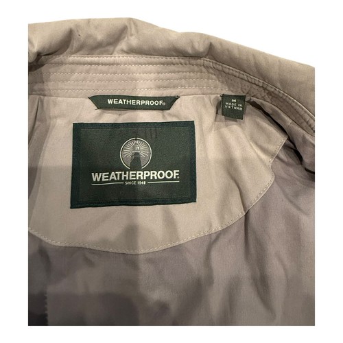 Weatherproof Mens Golf Jacket Full Zip Lightweight Windbreaker Casual Taupe M - Picture 3 of 4