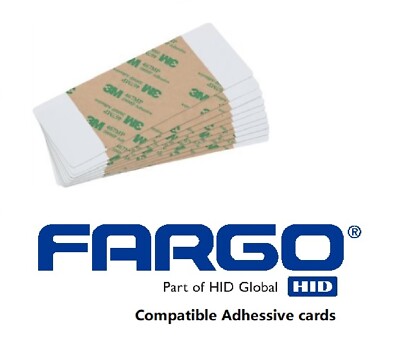 Fargo/HID kompatible lange 3M selbstklebende Reinigungskarten - 20er Pack