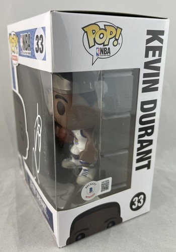 KEVIN DURANT SIGNED AUTOGRAPHED FUNKO POP #33 GOLDEN STATE WARRIORS BAS COA - Picture 2 of 2