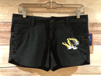 E5 College Classics Women's Shorts Juniors Size 9 Black Casual Mizzou MU LBB76