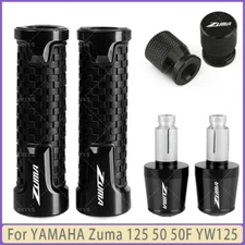 Black - For YAMAHA Zuma 125 50 50F YW125 Handlebar Grips Bar End Cap Tire Valve