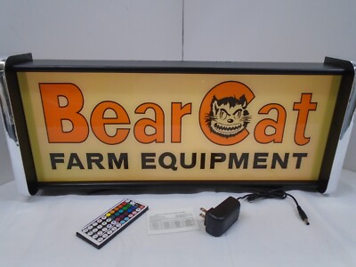 Bear Cat Farm Equipment LED Display lighted sign lightbox Wall hanging Light