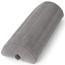USHMA Inflatable Bolster Pillow, Half Moon Pillow for Legs, Knees, Lower Grey