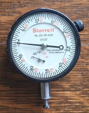 Vintage L. S. Starrett No. 25-131-625 Jeweled Dial Indicator .0005" USA