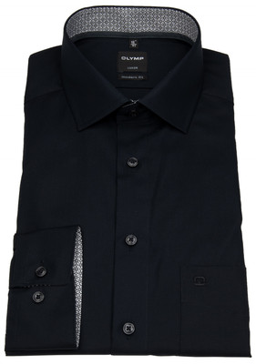 OLYMP Hemd Luxor Modern Fit Patch schwarz - extra langer 69cm Arm